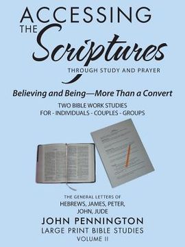 portada Accessing the Scriptures: Believing and Being-More Than a Convert (en Inglés)