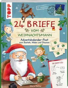 portada 24 Briefe vom Weihnachtsmann. Adventskalender-Post zum Basteln, Malen und Staunen (en Alemán)