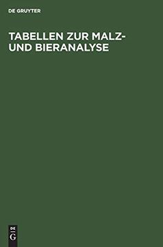 portada Tabellen zur Malz- und Bieranalyse: I. Luft-Tabelle. Ii. Zucker- (en Alemán)