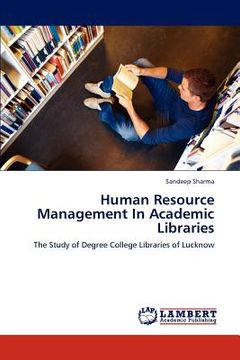 portada human resource management in academic libraries (en Inglés)