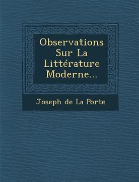 portada Observations Sur La Litterature Moderne... (in French)