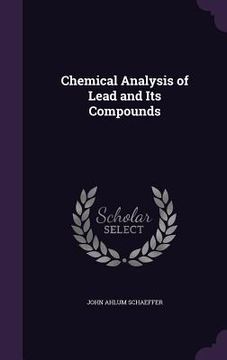 portada Chemical Analysis of Lead and Its Compounds (en Inglés)