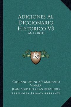 portada Adiciones al Diccionario Historico v3: M-t (1894)