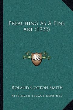 portada preaching as a fine art (1922) (in English)