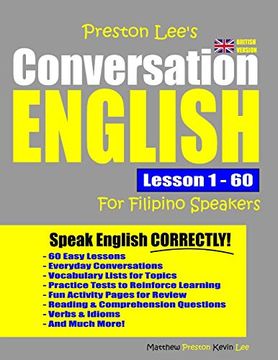 portada Preston Lee's Conversation English for Filipino Speakers Lesson 1 - 60 (British Version) (en Inglés)