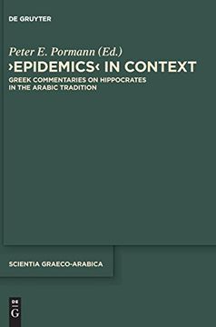 portada Epidemics in Context sga 8 (Scientia Graeco-Arabica) (en Inglés)