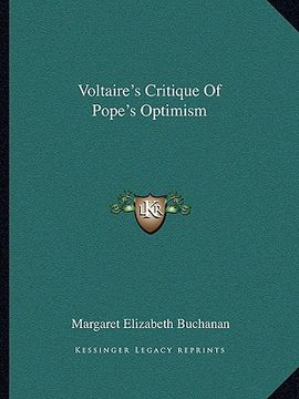 portada voltaire's critique of pope's optimism