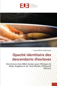 portada Opacité identitaire des descendants d'esclaves (en Francés)