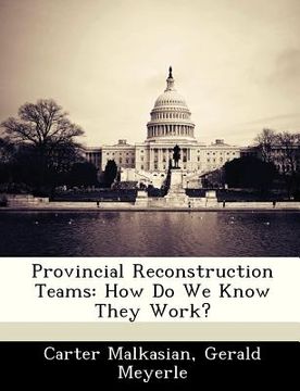 portada provincial reconstruction teams: how do we know they work? (in English)