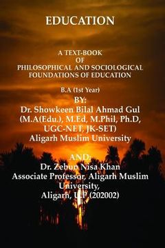 portada A Text-Book of Philosophical and Sociological Foundations of Education: Education (in English)