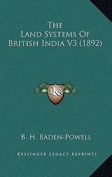 portada the land systems of british india v3 (1892) (in English)