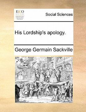 portada his lordship's apology. (in English)