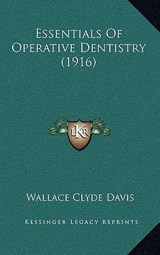 portada essentials of operative dentistry (1916) (en Inglés)