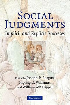 portada Social Judgments,Implicit and Explicit Processes