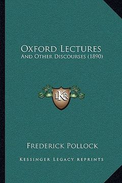 portada oxford lectures: and other discourses (1890) (en Inglés)