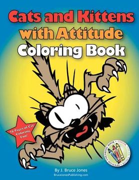 portada cats and kittens with attitude coloring book (in English)
