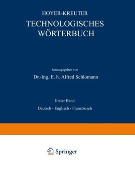 portada Technologisches Wörterbuch: Erster Band: Deutsch ― Englisch ― Französisch (German Edition)