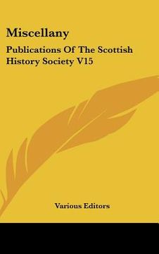 portada miscellany: publications of the scottish history society v15