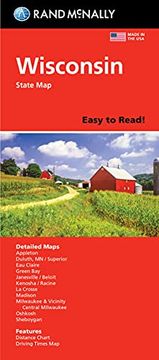 portada Rand Mcnally Easy to Read: Wisconsin State map (en Inglés)