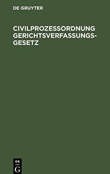 portada Civilprozeã â Ordnung Gerichtsverfassungsgesetz (German Edition) [Hardcover ] (en Alemán)