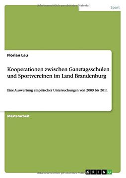 portada Kooperationen zwischen Ganztagsschulen und Sportvereinen im Land Brandenburg (German Edition) (en Alemán)