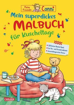 portada Conni Gelbe Reihe (Beschäftigungsbuch): Mein Superdickes Malbuch für Kuscheltage: Ein Mitmachblock für Kinder ab 4 Jahren (in German)