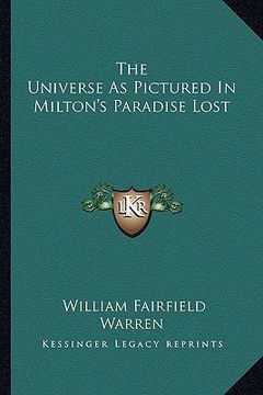 portada the universe as pictured in milton's paradise lost (en Inglés)