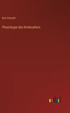 portada Physiologie des Kindesalters (en Alemán)