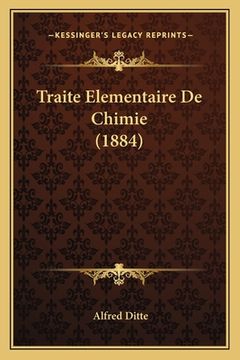 portada Traite Elementaire De Chimie (1884) (in French)