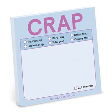 portada 1-Count Knock Knock Crap Sticky Note (Pastel Version, 3 x 3-Inches) (in English)