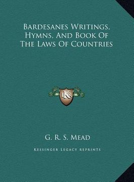 portada bardesanes writings, hymns, and book of the laws of countries (in English)