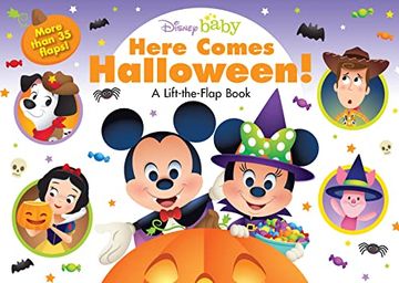 portada Disney Baby Here Comes Halloween! A Lift-The-Flap Book (en Inglés)