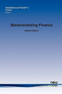 portada behavioralizing finance (en Inglés)