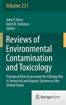 portada Ecological Risk Assessment for Chlorpyrifos in Terrestrial and Aquatic Systems in the United States (en Inglés)