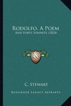 portada rodolfo, a poem: and forty sonnets (1824) (en Inglés)