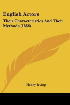 portada english actors: their characteristics and their methods (1886) (en Inglés)