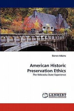 portada american historic preservation ethics (en Inglés)