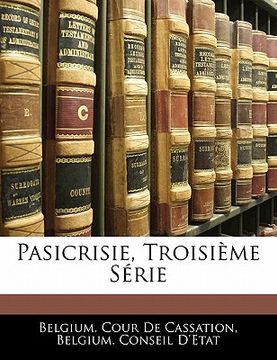 portada Pasicrisie, Troisième Série (en Francés)