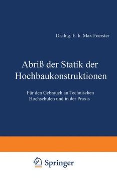portada Abriß der Statik der Hochbaukonstruktionen: Für den Gebrauch an Technischen Hochschulen und in der Praxis (German Edition)