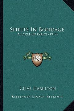 portada spirits in bondage: a cycle of lyrics (1919)