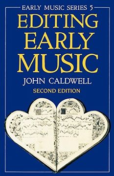 portada Editing Early Music (Early Music Series) (en Inglés)