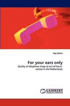 portada for your ears only (en Inglés)