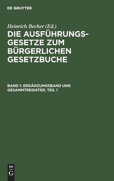 portada Ergã Â¤Nzungsband und Gesammtregister, Teil 1 (German Edition) [Hardcover ] (en Alemán)