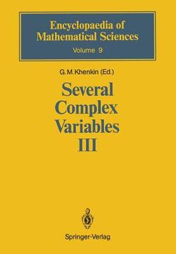 portada several complex variables iii: geometric function theory (en Inglés)