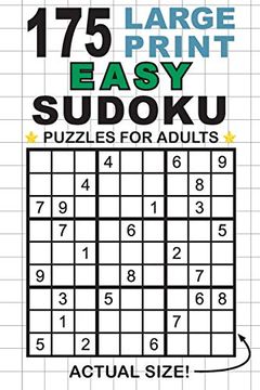 portada 175 Large Print Easy Sudoku Puzzles for Adults: Only one Puzzle per Page! (Pocket 6"X9" Size) (en Inglés)