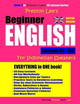 portada Preston Lee's Beginner English Lesson 61 - 80 For Indonesian Speakers (British Version)