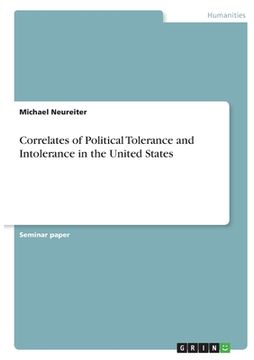portada Correlates of Political Tolerance and Intolerance in the United States (en Inglés)