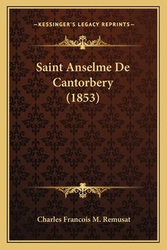 portada Saint Anselme De Cantorbery (1853) (en Francés)