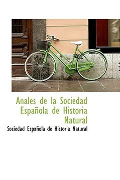 portada anales de la sociedad espa ola de historia natural (en Inglés)