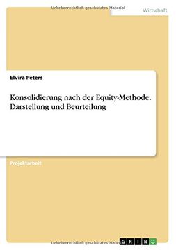 portada Konsolidierung nach der Equity-Methode. Darstellung und Beurteilung